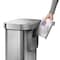 Simplehuman 45 Liter Rectangular Kitchen Step Trash Can with Soft-Close Lid, Brushed Stainless Steel CW2024 - alternate 3